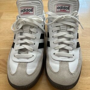 Adidas White and Black Sneakers Classic Retro Design